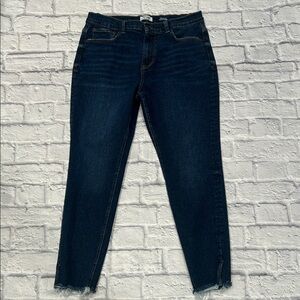 Kenzie Vintage Luxe Dark Wash Blue Skinny Jeans Size 14